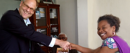 NASW Foundation Director Bob Arnold With International Partner In Tanzania 2015